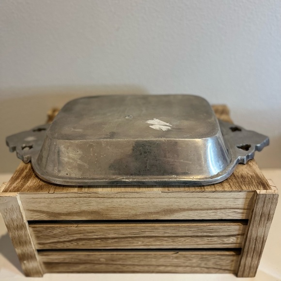 Vintage Pewter Serving Tray Ann Kary, Mexico, Rustic Dish, 1990's Decor - Picture 3 of 7
